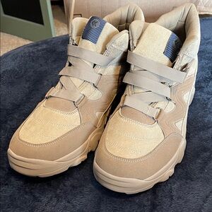 Tan High-Top Sneakers